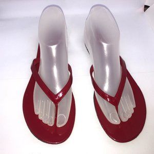 New York & Company Red Flip Flop Sandals Women's 8